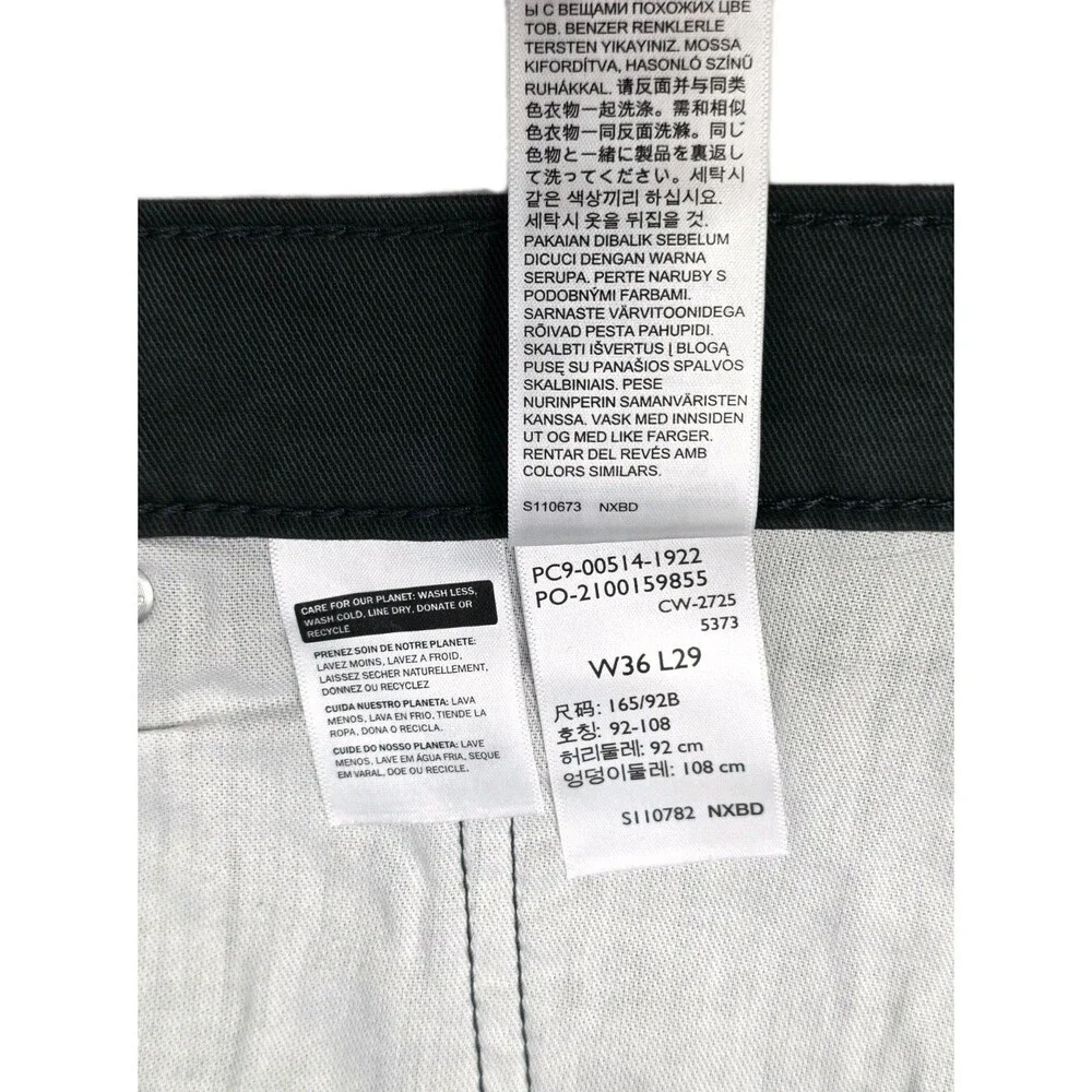Levi's Men's 514 Straight Fit Cotton Twill Pant Dark Gray Stretch Size 36x29